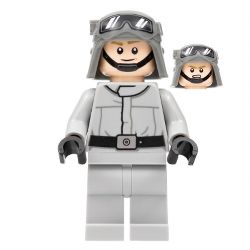 Imperial AT-ST Driver - Helmet with Molded Goggles, Light Bluish Gray Jumpsuit, Plain Legs