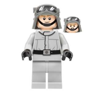 Imperial AT-ST Driver - Helmet with Molded Goggles, Light Bluish Gray Jumpsuit, Plain Legs