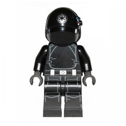 Imperial Gunner - Helmet with Silver Imperial Logo, Light Nougat Head, Closed Mouth