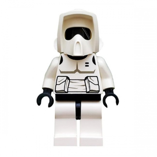 Imperial Scout Trooper - Printed Black Head, Dark Bluish Gray Torso Print