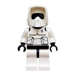 Imperial Scout Trooper - Printed Black Head, Dark Bluish Gray Torso Print