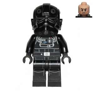 Imperial TIE Fighter Pilot - Light Nougat Head, Scowl, Silver Insignia on Helmet