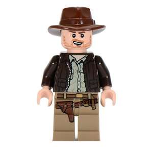 Indiana Jones - Dark Brown Jacket, Reddish Brown Fedora, Open Mouth Lopsided Grin