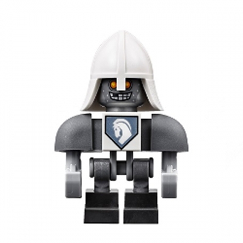 Lance Bot - Dark Bluish Gray Shoulders, White Helmet