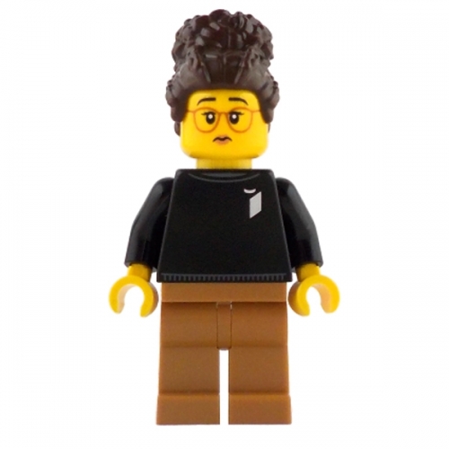 LEGO Ideas Designer - Female, Black Sweater with LEGO Ideas Logo, Medium Nougat Legs