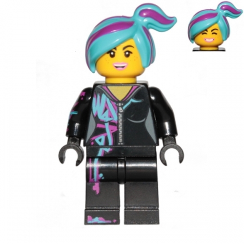 Lucy Wyldstyle with Magenta Lined Hoodie Smile / Cheerful