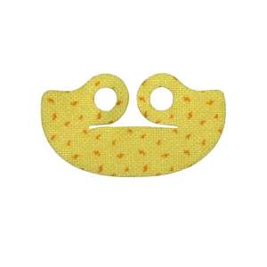 Minifigure Cape Cloth, Very Short Wide Collar (Shawl) with Orange Swirls / Feathers Pattern