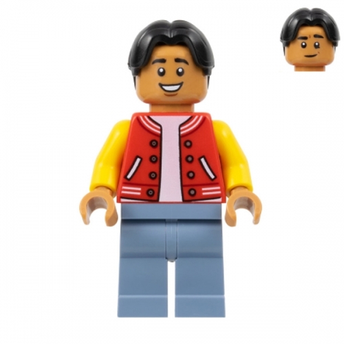 Ned Leeds - Red and Yellow Letter Jacket, Sand Blue Legs