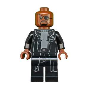 Nick Fury - Gray Sweater and Black Trench Coat (Undetermined Legs)