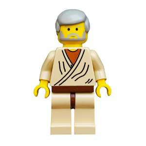 Obi-Wan Kenobi - Old, Yellow Head,  Light Gray Hair