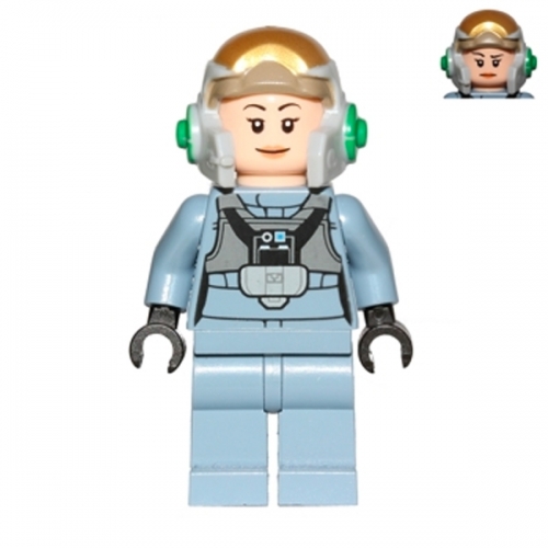Rebel Pilot A-wing (Open Helmet, Sand Blue Jumpsuit, Female)