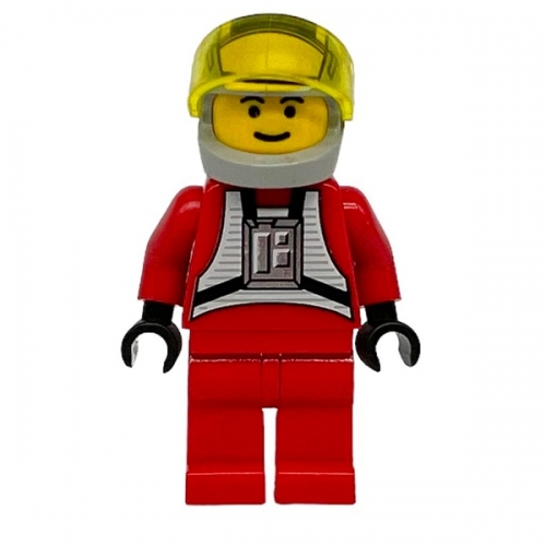 Rebel Pilot B-wing (Yellow Head, Light Gray Helmet, Trans-Yellow Visor)