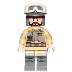 Rebel Trooper - White Goggles, Dark Bluish Gray Helmet, Black Beard (Private Kappehl)