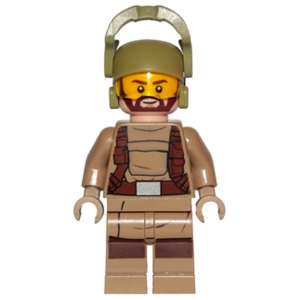 Resistance Trooper - Dark Tan Hoodie Jacket, Harness, Beard, Helmet with Chin Guard
