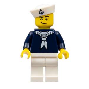 Sailor, Dark Blue Shirt and Anchor on Cap
