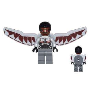 Falcon - Ali grigio bluastre chiaro e rosso scuro