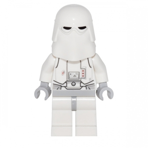 Snowtrooper, Light Bluish Gray Hips, Light Bluish Gray Hands - Backpack Directly Attached to Neck Bracket