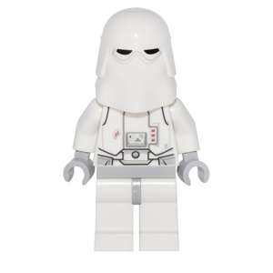 Snowtrooper, Light Bluish Gray Hips, Light Bluish Gray Hands - Backpack Directly Attached to Neck Bracket