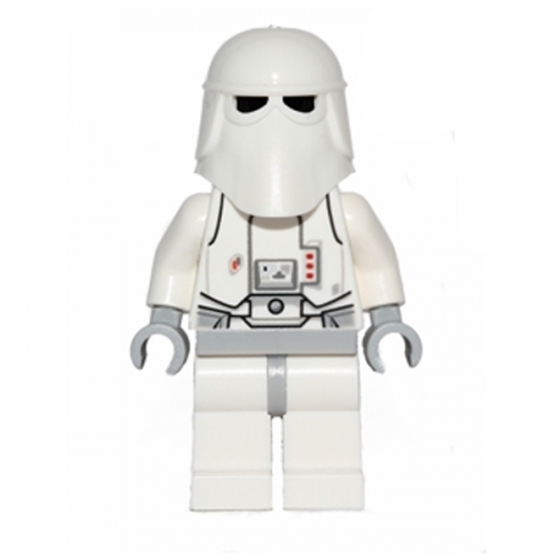 Snowtrooper, Light Bluish Gray Hips, Light Bluish Gray Hands, Printed Head, Torso Back Printing