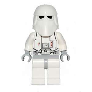Snowtrooper, Light Bluish Gray Hips, Light Bluish Gray Hands, Printed Head, Torso Back Printing