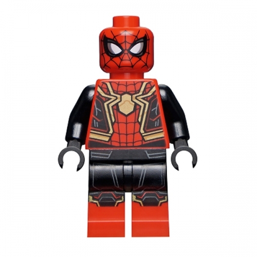Spider-Man - Black and Red Suit, Large Gold Spider, Gold Knee Trim (Integrated Suit)