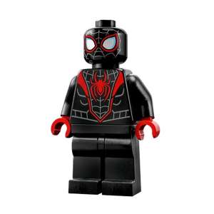 Spider-Man (Miles Morales) - Dark Bluish Gray Webbing on Head, Red Hands