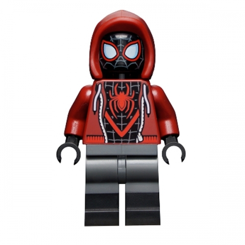 Spider-Man (Miles Morales) - Dark Red Hood, Black Lower Legs
