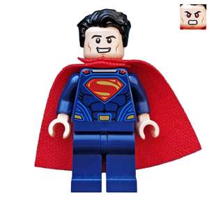 Superman - Dark Blue Suit, Spongy Cape, Plain Legs