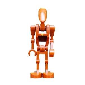 Battle Droid Commander - Dark Orange with Dot, Angled Arm and Straight Arm