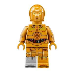 C-3PO - Molded Light Bluish Gray Lower Leg, Printed Arms