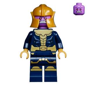 Thanos - Minifigure, Dark Blue and Gold Outfit, Printed Legs