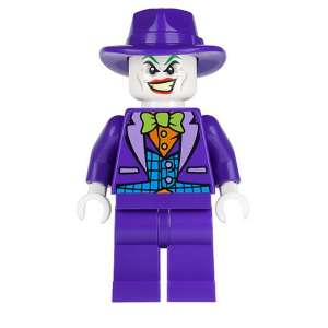 The Joker - Medium Azure Vest, Lime Bow Tie, Dark Purple Fedora