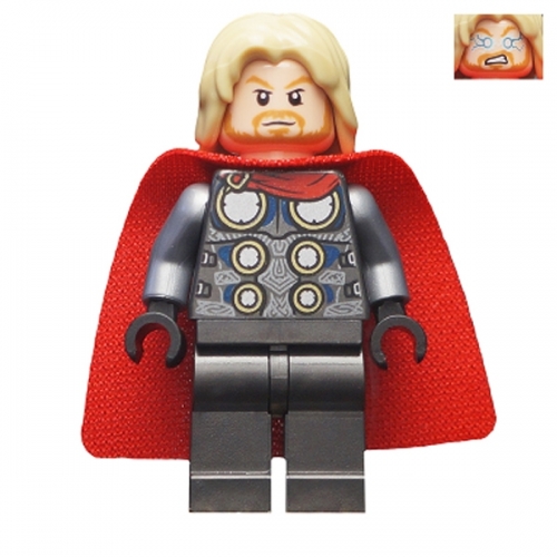 Thor - Spongy Cape with Single Hole, Pearl Dark Gray Legs
