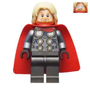 Thor - Spongy Cape with Single Hole, Pearl Dark Gray Legs